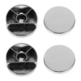 thumbnail image 2 of EeaseMX 4 clips de fijación para espejo de baño de aleación de zinc (plateados), 2 of 7