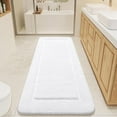 thumbnail image 2 of Bathroom Rugs, 24" x 70" Long Bath Rug, Non Slip Washable Bath Runner Rug Soft Thick Absorbent Bath Mat for Shower, Shaggy Plush Luxury Large Bathroom Rug, White, 2 of 14