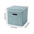 thumbnail image 3 of Collapsible Storage Bins With Lids Fabric Decorative Storage Boxes Cubes Organizer Containers Baskets/ Blue Storage Box, 3 of 3