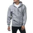 thumbnail image 5 of Pro Club Men's Heavyweight Full Zip Fleece Hoodie, Heather Gray, 7X-Large, 5 of 6