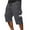 583#Gray, variant on BRDFRL Mens Stretch Waist Cargo Shorts Below Knee 3/4 Cotton Summer Casual Pockets Khaki L