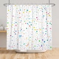 thumbnail image 5 of Tchckioa Rainbow Dot Shower Curtain for Bathroom,Waterproof Hooks Bath Curtain,72x72, 5 of 6