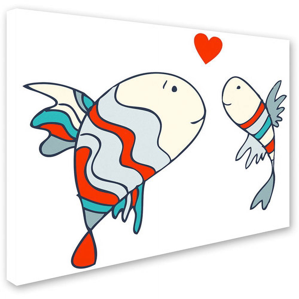 Trademark Fine Art "Two Little Fish" Canvas Art by Carla Martell