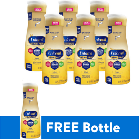 FREE Bottle of Enfamil NeuroPro Infant Liquid Formula with Purchase a Case of 6