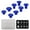 Blue, variant on eXtremeRate Replacement Clear Analog Thumb Sticks Caps for PS5 Edge Controller - 4 Heights 3 Surfaces Grips - Without Thumbstick Base