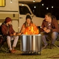 thumbnail image 5 of GIANNA 19" Smokeless Tabletop Fire Pit, Portable Outdoor Fire Pit with Carry Bag, Durable 304 Stainless Steel for Patio & Garden, Silver, 5 of 6