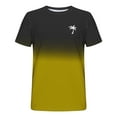 thumbnail image 3 of Camisas de Manga Larga para Hombres Imprimir Casual Cuello Redondo Blusa de Manga Corta, Camisas de Lino para Hombres, 3 of 8