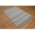 thumbnail image 4 of Casavani Handblock Printed Cotton Kilim Rug 7x10 Area Rug Black Area Living Room Bedroom Dining Room Rug, 4 of 6