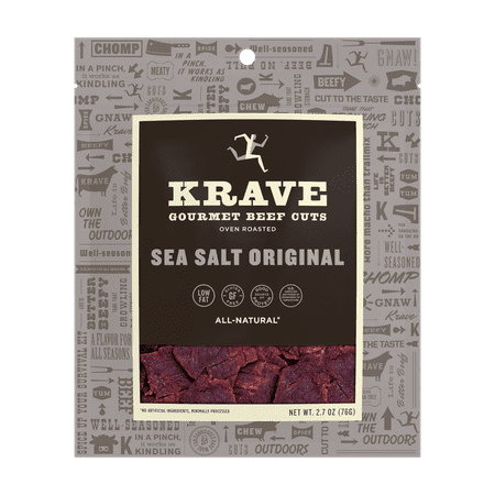KRAVE Beef Jerky, Sea Salt Original, 2.7 Ounces