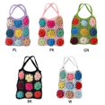 thumbnail image 3 of Bolsos de hombro de ganchillo para mujer, bolso de punto colorido para primavera, verano y otoño, 3 of 5