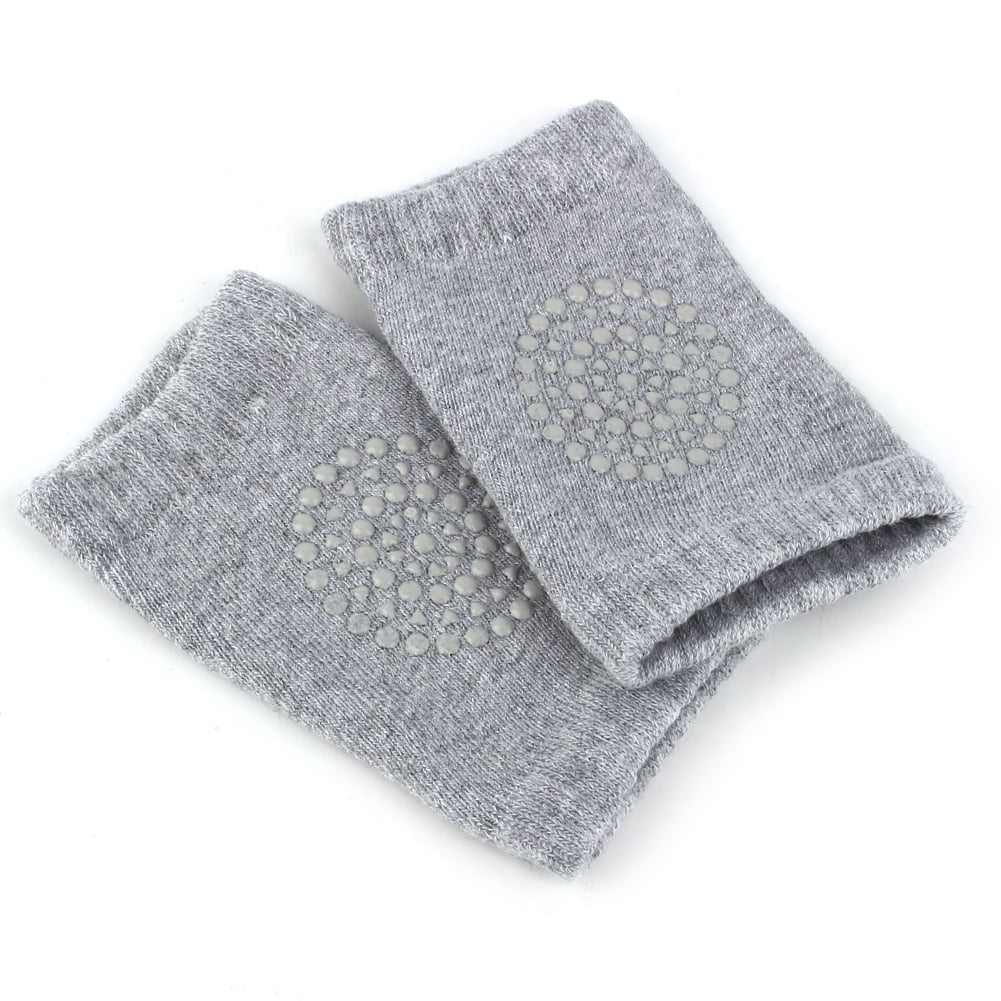 Newborn Kids Girls Boys Knee Protector Baby Knee  Pads Crawling Socks (Light Gray)