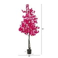 thumbnail image 2 of 6" Artificial Bougainvillea Artificial Tree in Plastic Pot, by Nearly Natural, 2 of 4