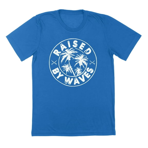 Rased By Waves Humor Graphic Royal Mens T-Shirt