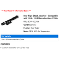 thumbnail image 2 of Rear Right Shock Absorber - Compatible with 2016 - 2018 Mercedes-Benz C350e 2017, 2 of 2