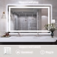 thumbnail image 3 of 48 in. W. x 32 in. H Rectangular Frameless Anti-Fog LED Lighted Dimmable Wall Mounted Bathroom Vanity Mirror, 3 of 15