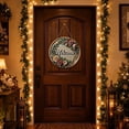 thumbnail image 4 of Welcome Sign for Front Door Hanging Wooden Plaque with Artificial Leaves Round Rustic Wood Farmhouse Wreath Porch for Housewarming Home Front Door Decor, 7.87 Inch Classic Foliage,Retro Style, 4 of 9