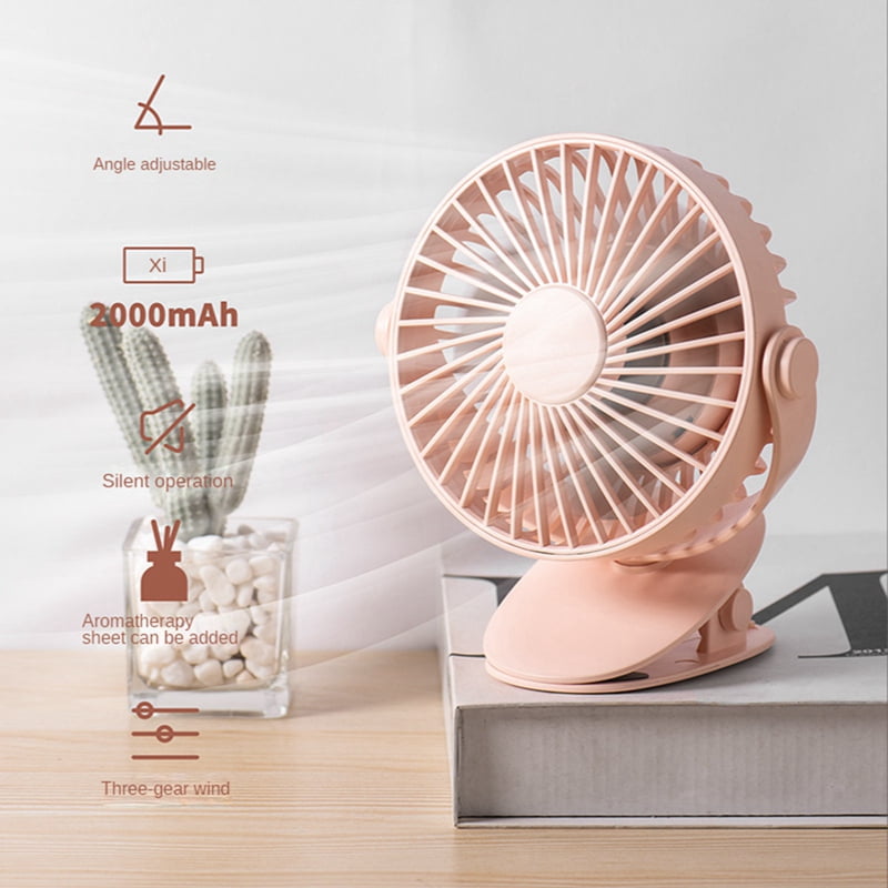 Multifunction Clipped Fan 360° Rotation 3Speed Wind USB Desktop Fan