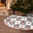 thumbnail image 5 of Bingfone Christmas Tree Skirt Mat Christmas Decoration Interior 36" -Gnomes and Hearts, 5 of 6