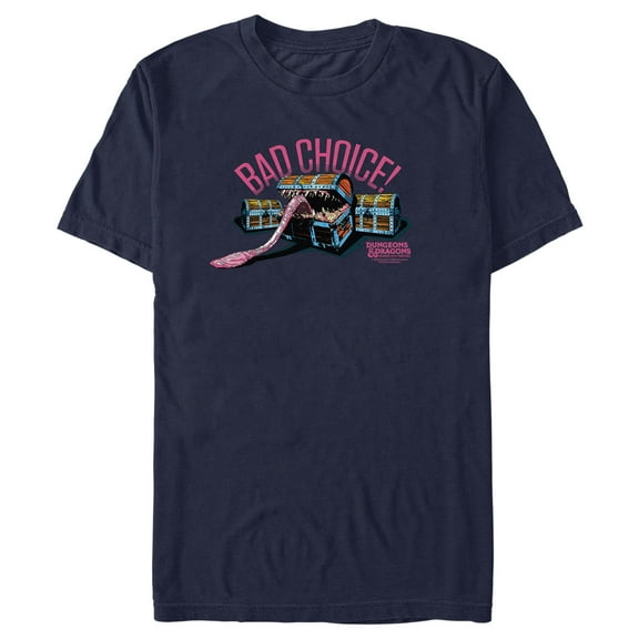 Men's Dungeons & Dragons: Honor Among Thieves Bad Choice  Graphic Tee Navy Blue Small