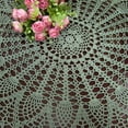 Cheers.US Handmade Crochet Cotton Tablecloth Round Beige Crochet