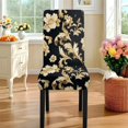thumbnail image 4 of TSOVTHRID Vintage Peony Flower Print Tablecloth with Stretch Dining Chair Slipcover Set Washable Chair Protector Cover Table Cloth for Banquet Party Home Decor, 5 Pcs, 4 of 7