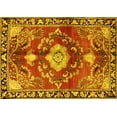 thumbnail image 1 of Ahgly Company Indoor Rectangle Persian Yellow Traditional Area Rugs, 2' x 4', 1 of 4