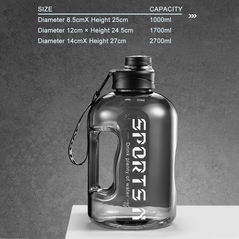 Woonsoon Creative Summer Plastic Cup Flat Water Bottle Travel Flask Portable Travel Mug BPA Free 15 oz Water Bottle for Sports Camping Gym Fitness