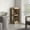 Oak, variant on 46-inch Tall Corner Bar Cabinet in Dining Room with 14 Cubbies and Shelves Optimizes Space