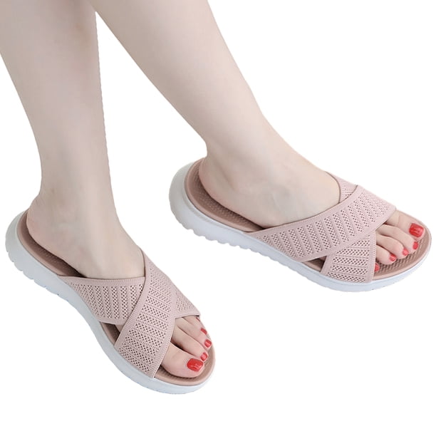 Deportivas Casuales Chanclas Planas para Mujer Antideslizantes Cómodas La Playa Verano