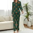 thumbnail image 2 of Top-kevin Womens Pajamas Set Christmas Nutcrackers Trees Soft Long Sleeve Sleepwear Button Down Sets, 2 of 12
