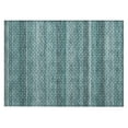 thumbnail image 2 of Addison Rugs Chantille Indoor/Outdoor Transitional Stripes Teal Washable Rectangle Rug, 1'8" x 2'6", 2 of 6