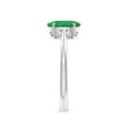 thumbnail image 3 of ANGARA Natural Oval Solitaire 1.1 ct Emerald Cocktail Ring in 14K White Gold for Women (Size-8x6mm) | May Birthstone, Birthday, Anniversary, Jewelry Gift for Women | Natural Emerald Ring, 3 of 9