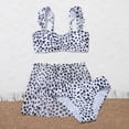 thumbnail image 3 of GYRATEDREAM Girl's 3 Piece Tropical Print Bikini Swimsuit with Beach Skirt Coverup 7-12 Years, 3 of 6