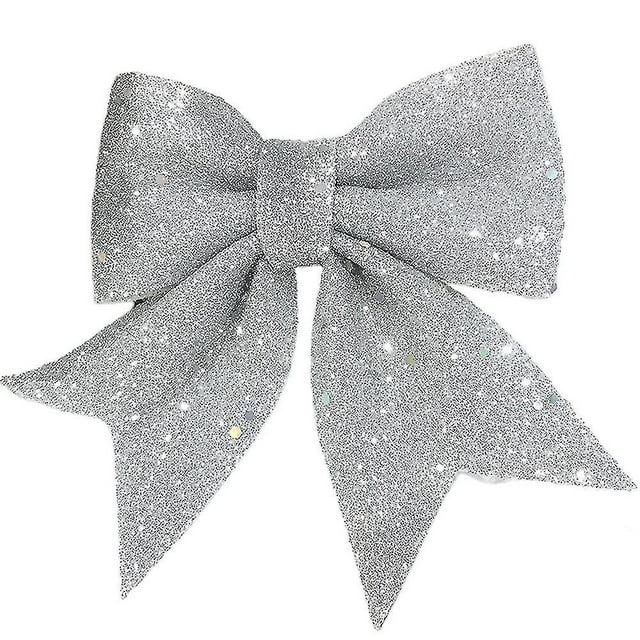 2/10pcs Large Bows Christmas Tree Bowknot Ornaments Gift Present Xmas Decor