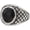 Black, variant on Men's Stainless Steel Vintage Hip Hop Oval Synthetic Turquoise Gemstone Inlay Checkered Pattern Biker Ring