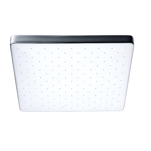 Showerhaus Square Rainfall Showerhead with Smooth Face and Easy to Clean Spray Holes - Solid Brass Construction with Adjustable Ball Joint - Brushed Nickel