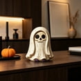 thumbnail image 5 of Aoznliie Wooden Halloween Decor, Hand Carved Vintage Ghost Ornament for Tabletop, 5.9 inch Fall Decor for Mantel Shelf, Multicolor, 5 of 6