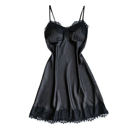 Kcodviy Women Lace Lingerie Nightwear Underwear Robe Sleepwear Dress Sleep Shirts For Women Plus Size Cotton Night Gowns Short Sleeves Cotton Polyester Nightgowns Night Dress For Women C