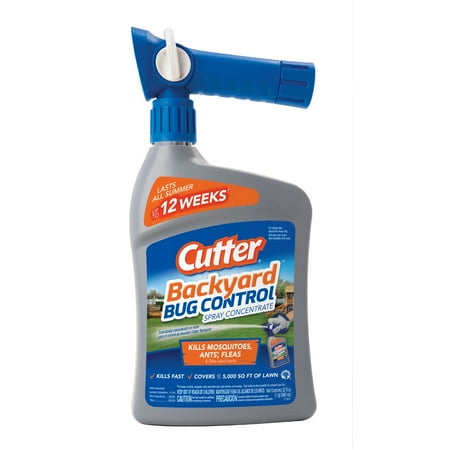 Cutter Backyard Bug Control Spray Concentrate, Ready-to-Spray, 32-fl (Best Essential Oil Bug Spray)