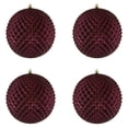 thumbnail image 6 of Vickerman 6" Wine Durian Glitter Ball Ornament, 4 per Bag, 6 of 7