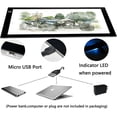 thumbnail image 3 of FUTATA A4 LED Portable Copy Desk Drawing Board Light Box Writing Drawing Tracer Desk Mat Panel Copy Mat Digital Drawing Tablet Adjustable Brightness with USB Power Cord, 3 of 3