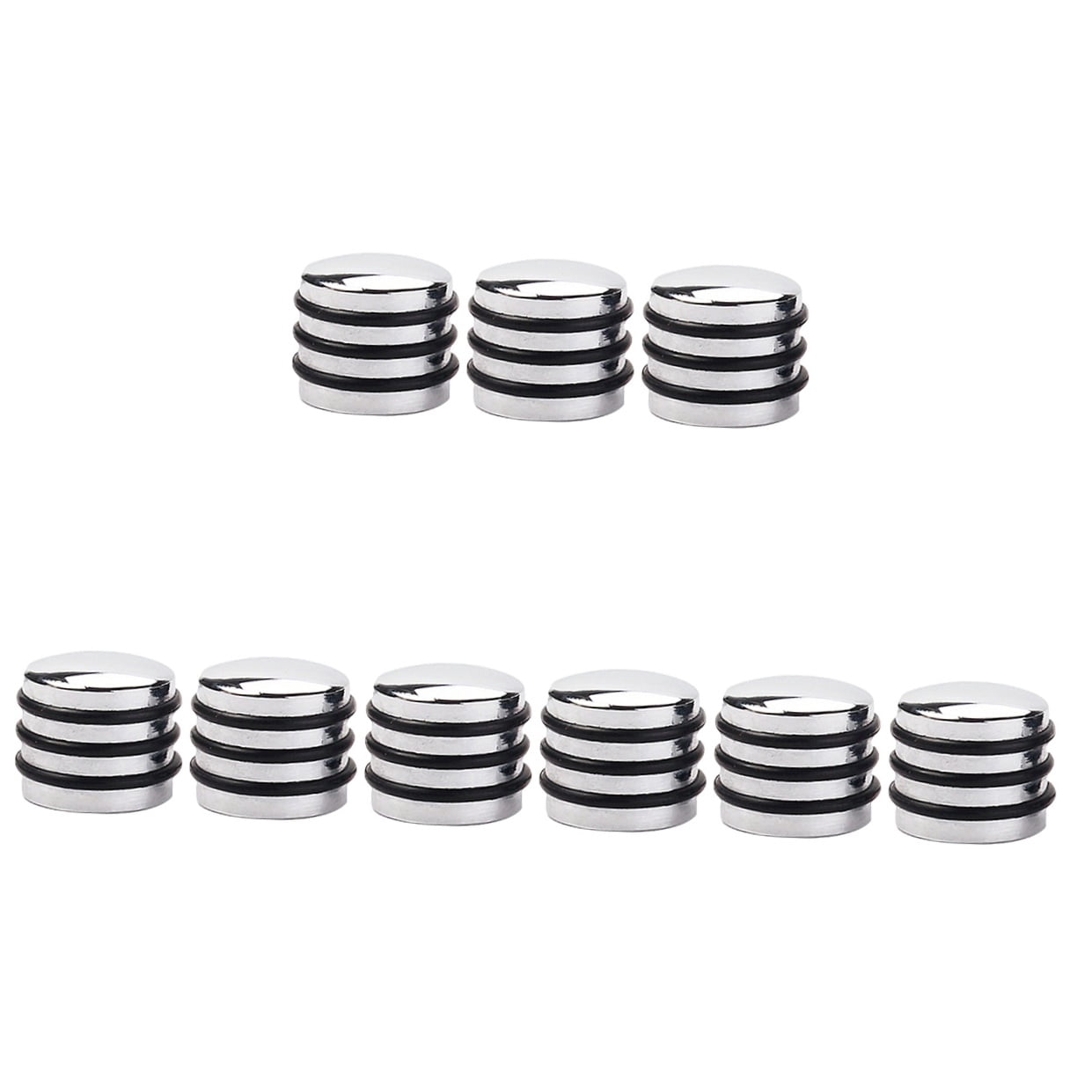 HOMEMAXS 9 pcs Volume Control Knob with Dome for Guitar Bass Parts Accessory GD111 (Silver)