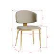 thumbnail image 6 of Dining Chairs Set of 2, Modern PU Leather Upholstered Dinner Chairs with Comfort Cushion and Backrest,  Armless Accent Side Chairs for Home Kitchen, Living Room, Gray, 6 of 6