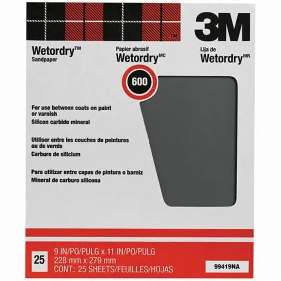 3M 99419NA 600A Grit Between Finish Coats Sanding Sheets