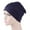 Navy, variant on Purple Headband for Women's Solid Cotton Pullover Head Hat Sleeping Hat Chemotherapy Hat Bottom Hat Muslim Hat