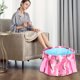 thumbnail image 4 of Baño de pies plegable para viajes y lavabo: cubo plegable portátil con bolsa de almacenamiento, paño impermeable, azul/rosa, 11,4" x 6,7", 4 of 6