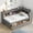 Grey, variant on Sailvan Twin Size L-shaped Bookcases Bed with Power Outlets, USB Charging Ports,Two Drawers
