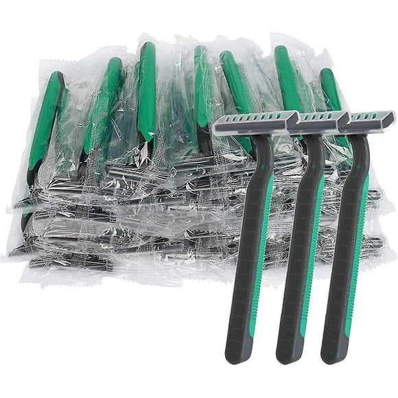 (50 Pcs) 2-blade Razors With Individually Wrapped, Men And Women Razors For Home Use, Travel, Hotel, And Salons
