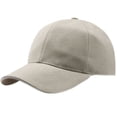 thumbnail image 2 of Unisex Classic Solid Color Baseball Cap, Adjustable Plain Cotton Sport Hat for Men and Women, One Size Beige, 2 of 2