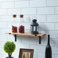 thumbnail image 2 of Danya B BR151004 Rustic Pine Shelf with Metal Brackets, 2 of 6